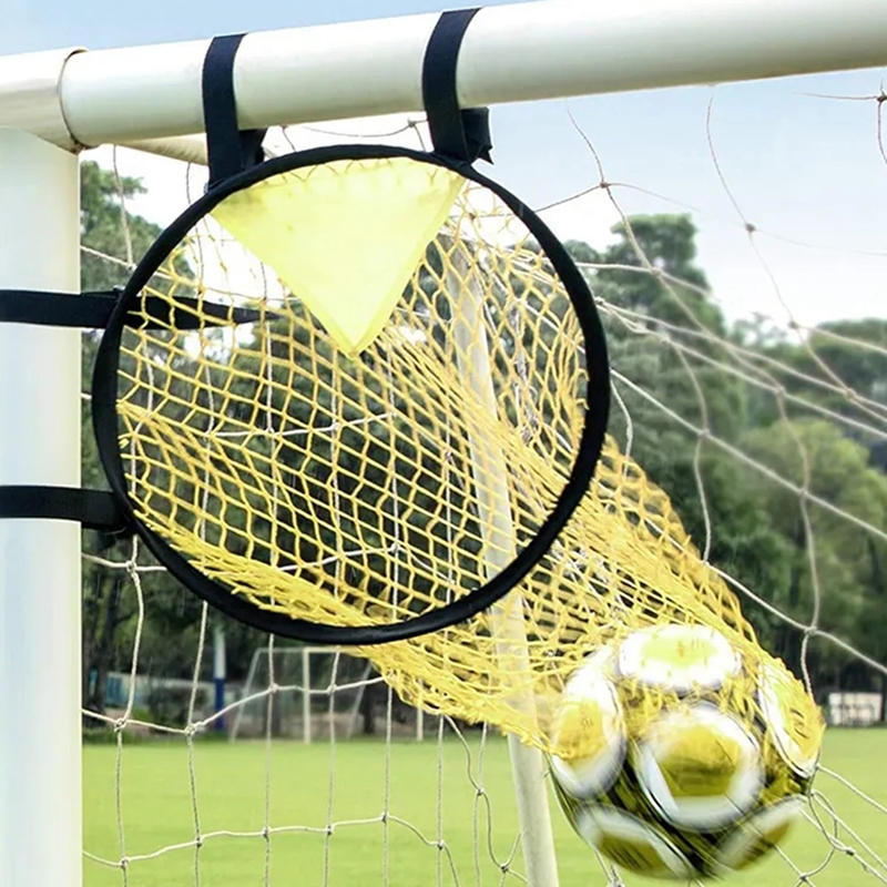 45*60 センチメートル黄色サッカーゴールフリーキック射撃練習ターゲットポケットトレーニング補助ネット