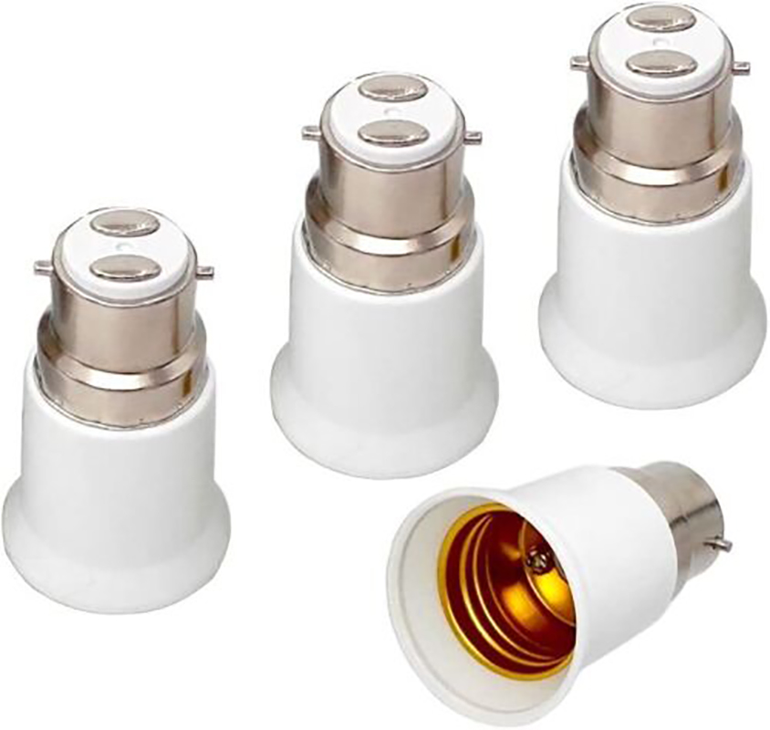Adaptador de bombilla B22 a E27, tornillo B22 a Edison, soporte convertidor de lámpara E27, adaptador de casquillo de luz, soporte de lámpara, piezas de iluminación
