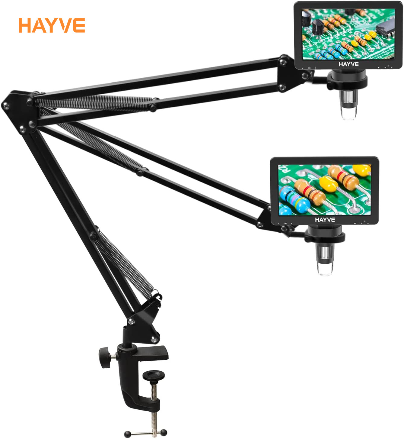 Suporte de braço para microscópio Hayve, suporte de metal ajustável para montagem de microscópio de moeda compatível com DM4 DM9 MS1 MS3