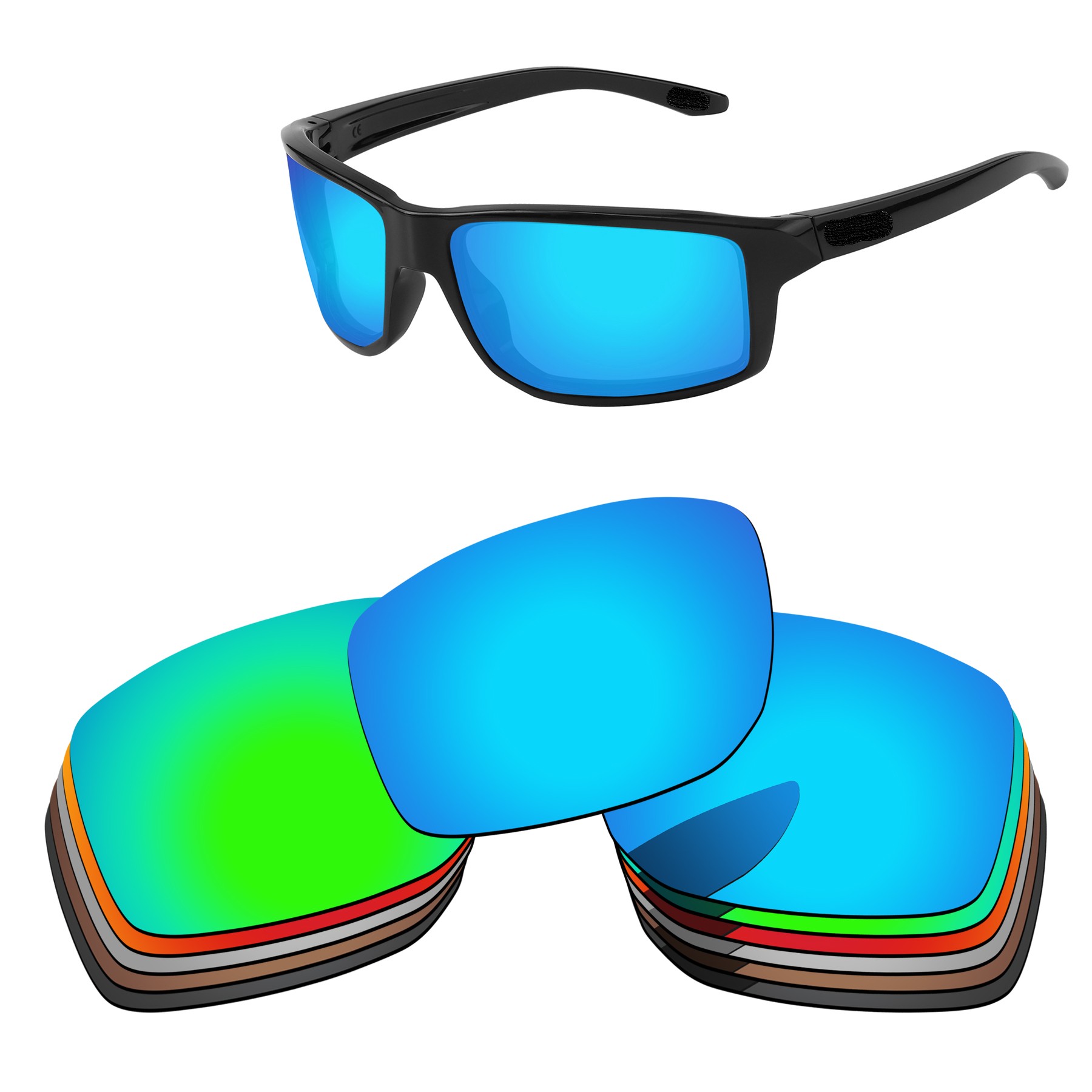 Bsymbo vervangende lenzen voor Oakley Gibston OO9449-61mm zonnebril gepolariseerd - meerdere opties