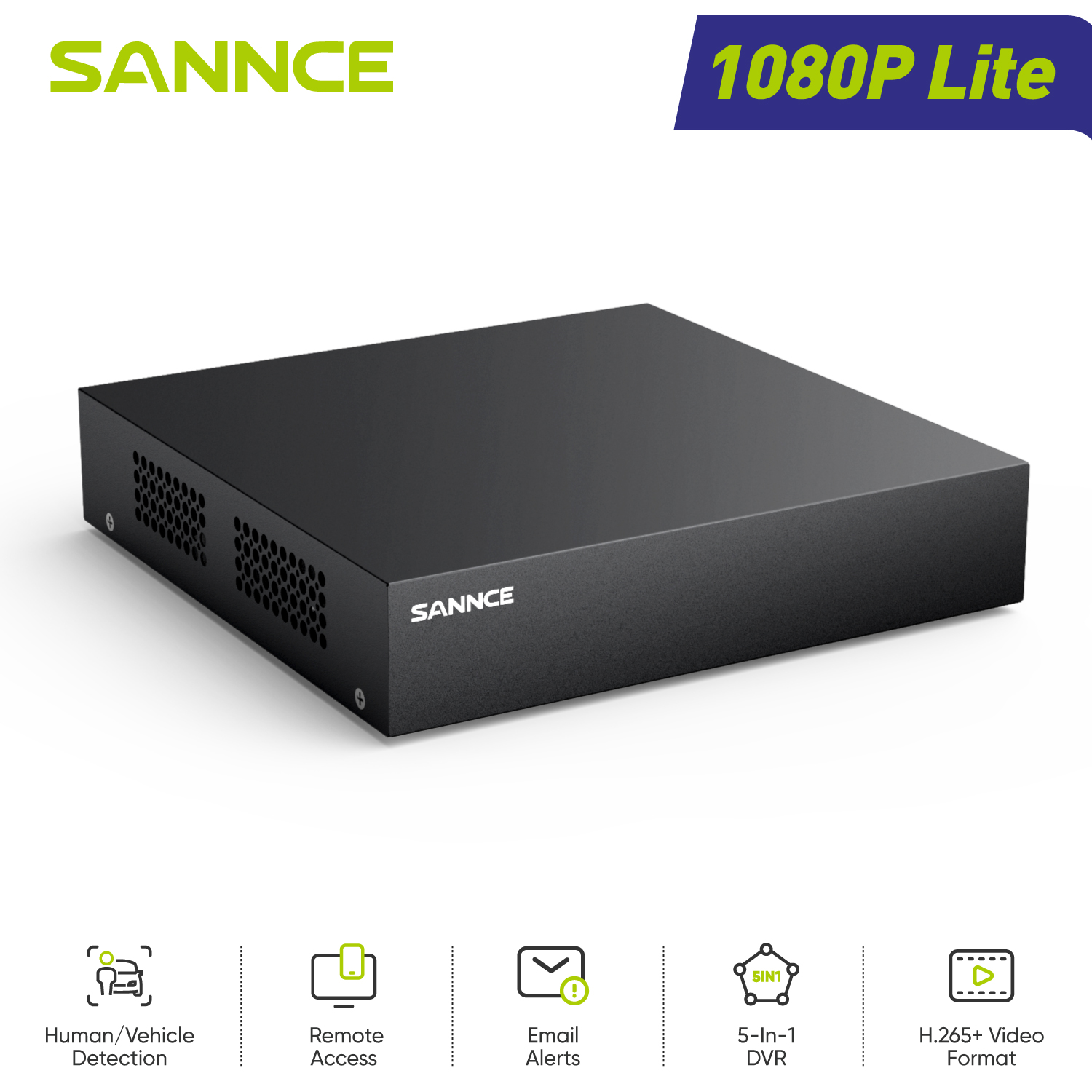 SANNCE Grabador de Video Digital de 8/16 Canales, Full 1080N CCTV DVR H.264, Salida 1080P, DVR de Vigilancia CCTV de 8 Canales