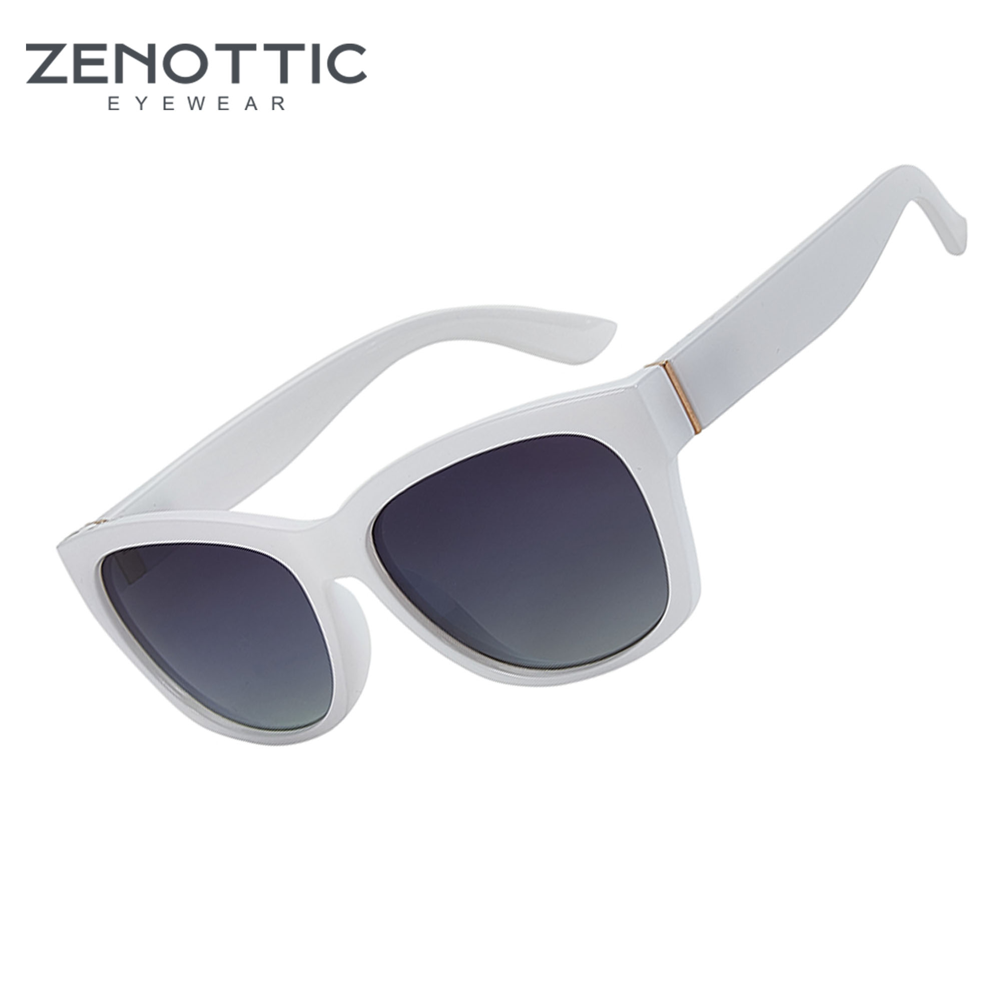 ZENOTTIC-Lunettes de soleil yeux de chat pour femmes, vintage, polarisées, carrées, protection UV, rétro, respirantes, pour la conduite
