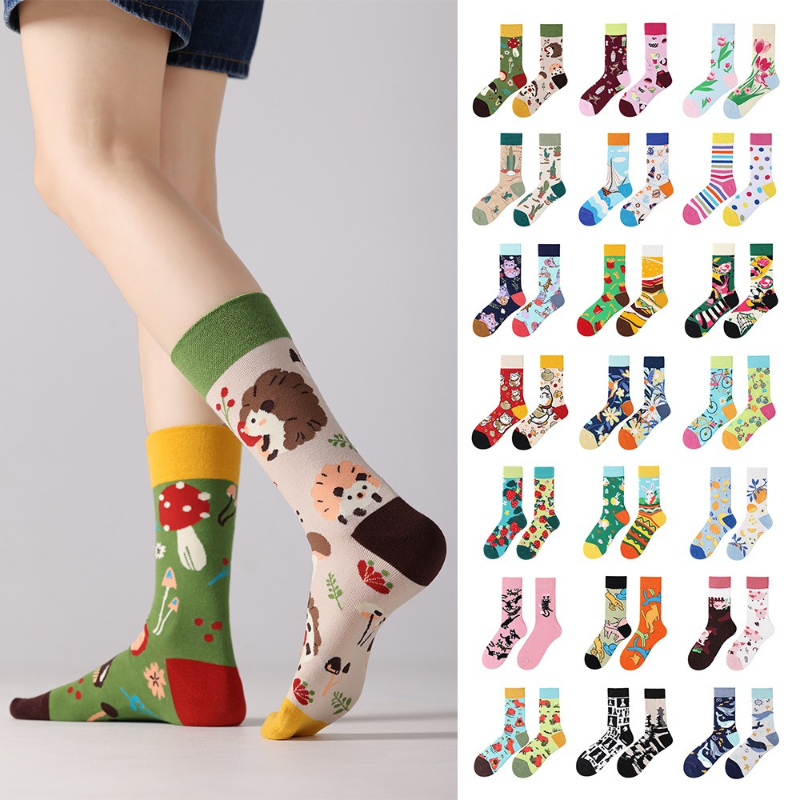 Nouveau original AB automne et hiver personnalisé mi tube chaussettes en coton peigné, chaussettes de sport et décontractées à la mode