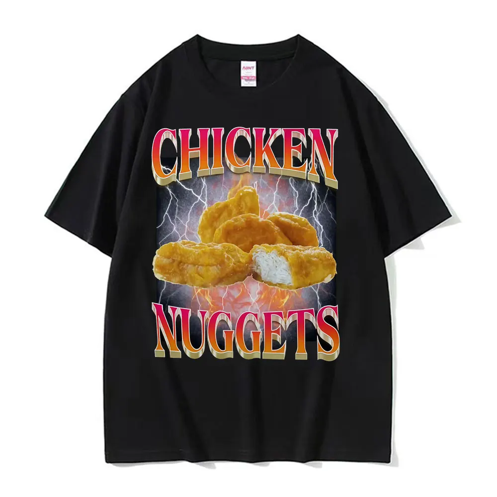 Śmieszne Nuggety Kurze w Stylu Vintage Grafika Meme Koszulka Damska Hip Hop Gotycka Koszulka Wygodne Koszulki Graficzne Koszulki Harajuku