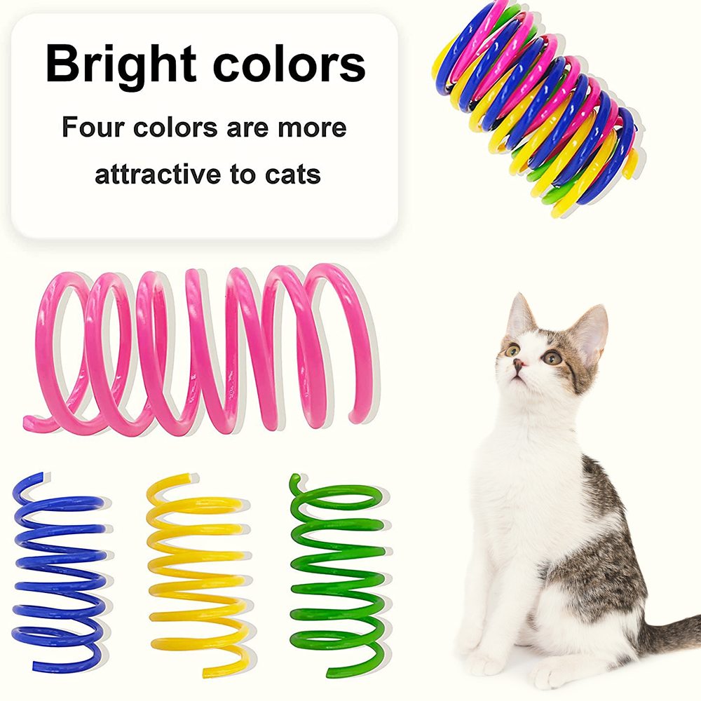 10/20/30 個猫コイルスパイラルスプリングおもちゃ子猫のおもちゃ高品質プラスチックコイルスパイラルスプリングペットのおもちゃすべての猫ペット製品