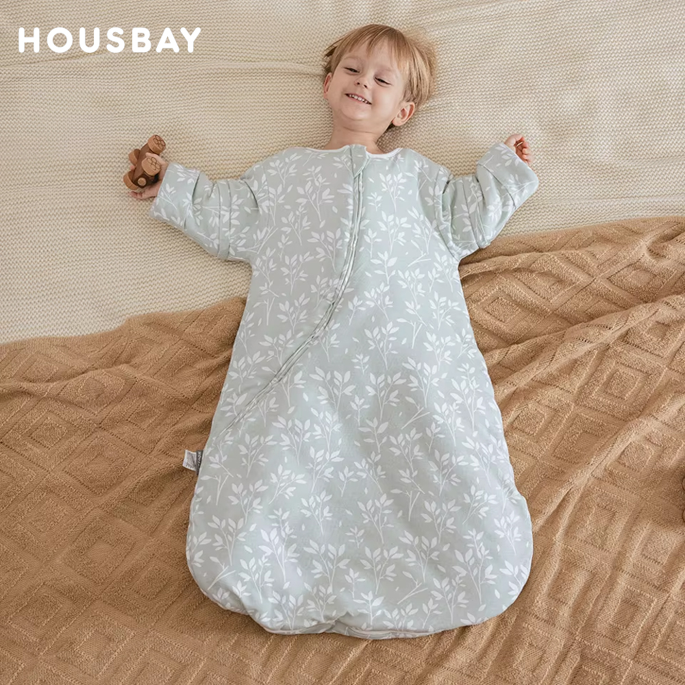 Detachable Sleeping Bag Anti-Kick 3.5tog 100%Cotton Keep Warm Soft Removable Sleeves Anti-Startle Sleeping Product