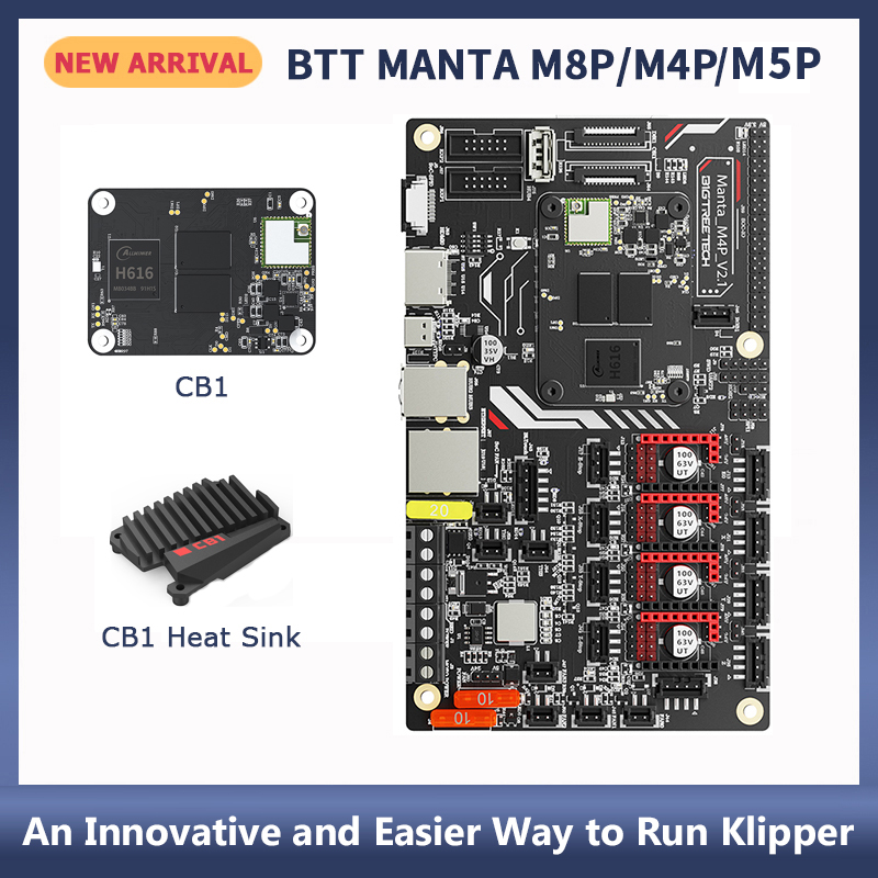 Placa base BIGTREETECH Manta M4P M8P M5P de 32 bits con CB1 para Klipper Raspberry Pi CM4 Voron V0 Ender 3 Placa de Control de impresora 3D