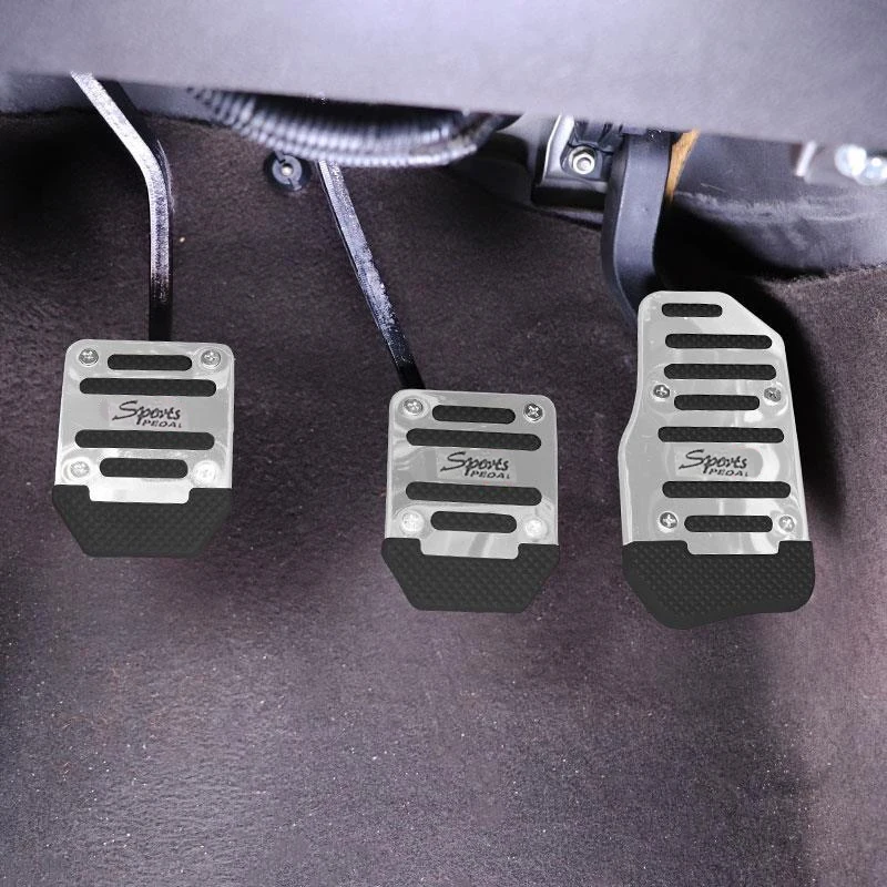 Automotive pedaal aluminium universeel type gemodificeerde rem gaspedaal koppeling aluminium pedaal antislip pad Accessoires