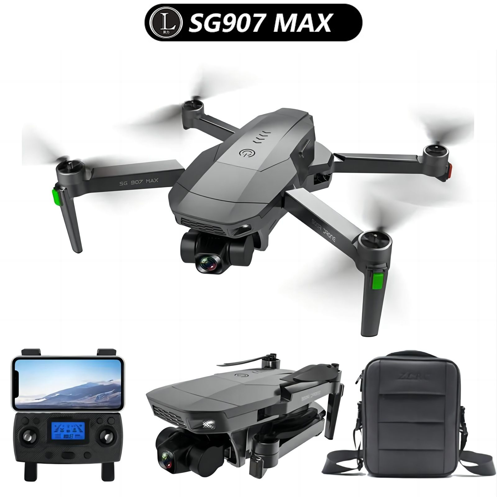 Sg907 max drone 4k hd gps 5g wifi profissional fpv com câmera gimbal de 3 eixos drone sem escova rc quadcopter drone profissional