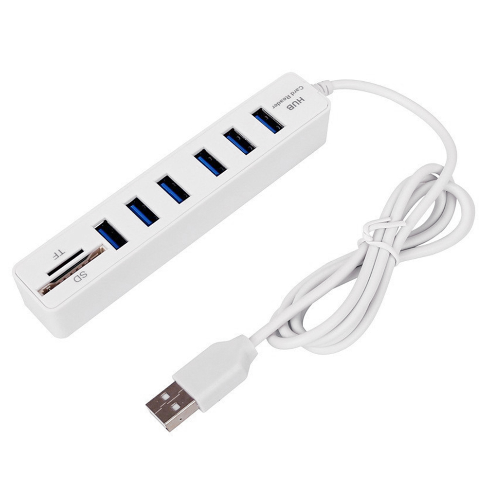 Hub Multi Splitter Port High Speed Transmission USB 6 Port Memory TF Docking Station Plug and Play dla mobilnego dysku twardego