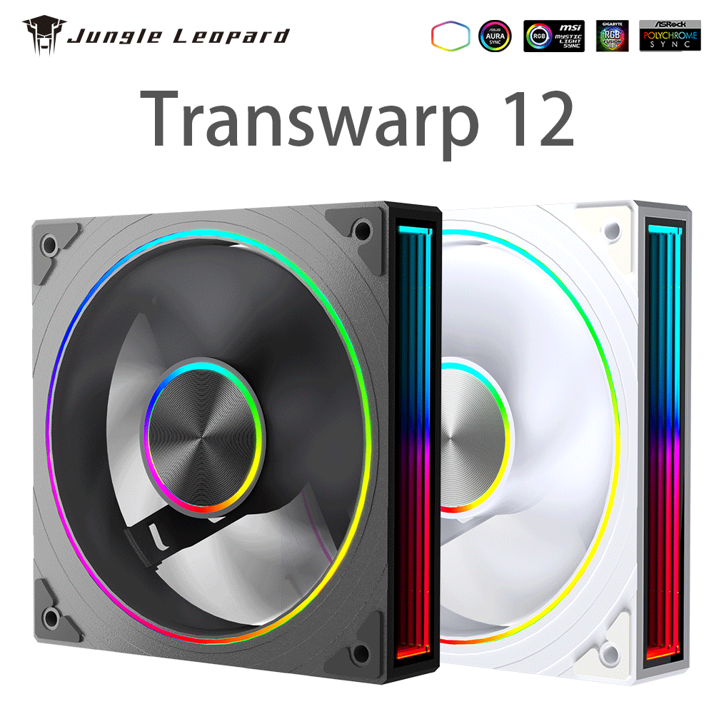 Jungle Leopard Transwarp Cincin Bintang 12 120 ARGB Kipas Casing 12CM Kipas Pendingin Cahaya Ilahi Sinkron 5V3Pin Bar Lampu Melingkar