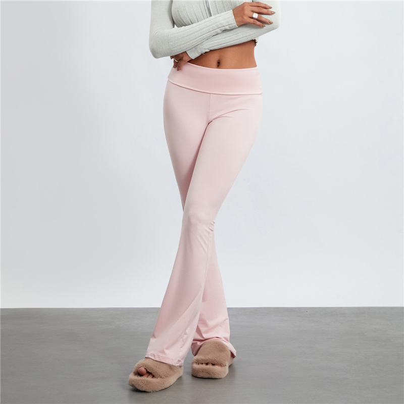 Calças femininas monocromáticas de cintura baixa, leggings básicas de fitness, moletom casual, streetwear da moda coreana, calças largas, Y2k