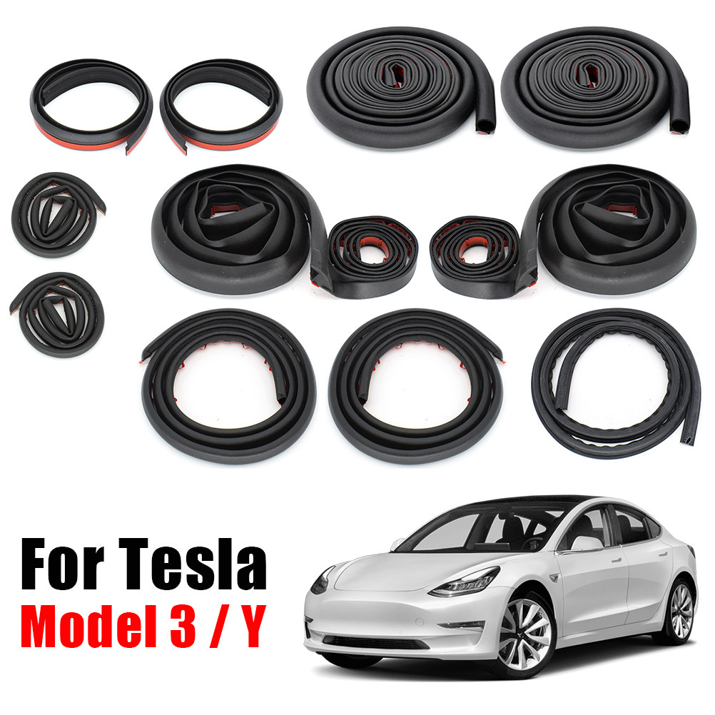 Guarnizione per guarnizione portiera auto Kit isolamento acustico in gomma guarnizione per Tesla modello 3 Y cofano cofano cruscotto A B guarnizioni per rivestimento pilastro