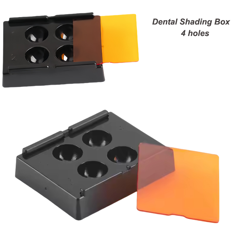 ทันตกรรมแรเงากล่องไฟผสมคอมโพสิต Hood กรณี Protector วีเนียร์กล่องเก็บฟันปลอม Patch Shading Organizer เครื่องมือทันตแพทย์
