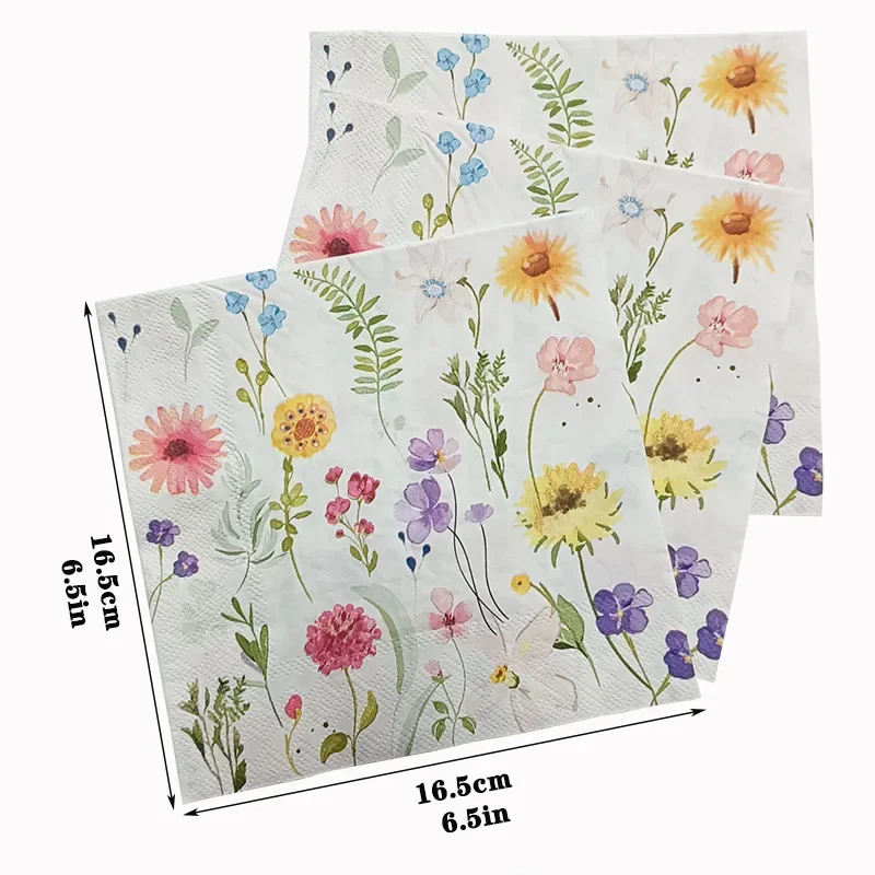 10/20 個 33*33 センチメートル 2 層カラフルな木材パルプナプキン花柄パーティー装飾紙プレースマット蝶骨バート紙