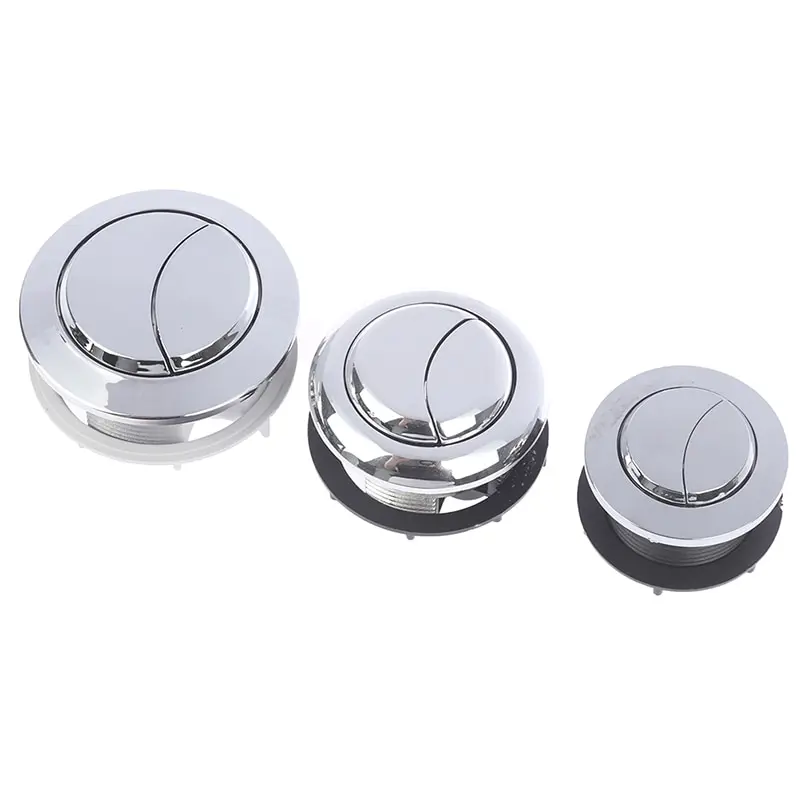 1PC Dual Flush Toilet Tank ปุ่มรอบรูปร่างห้องน้ํา Push Dual Flush ปุ่มอุปกรณ์ห้องน้ํา 70 มม./57 มม./47 มม.