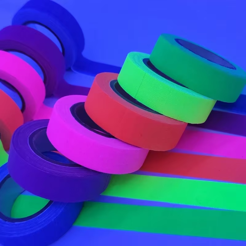 Ruban réactif fluorescent noir, ruban auto-adhésif, ruban néon qui brille dans la nuit, accessoires de décoration pour la maison