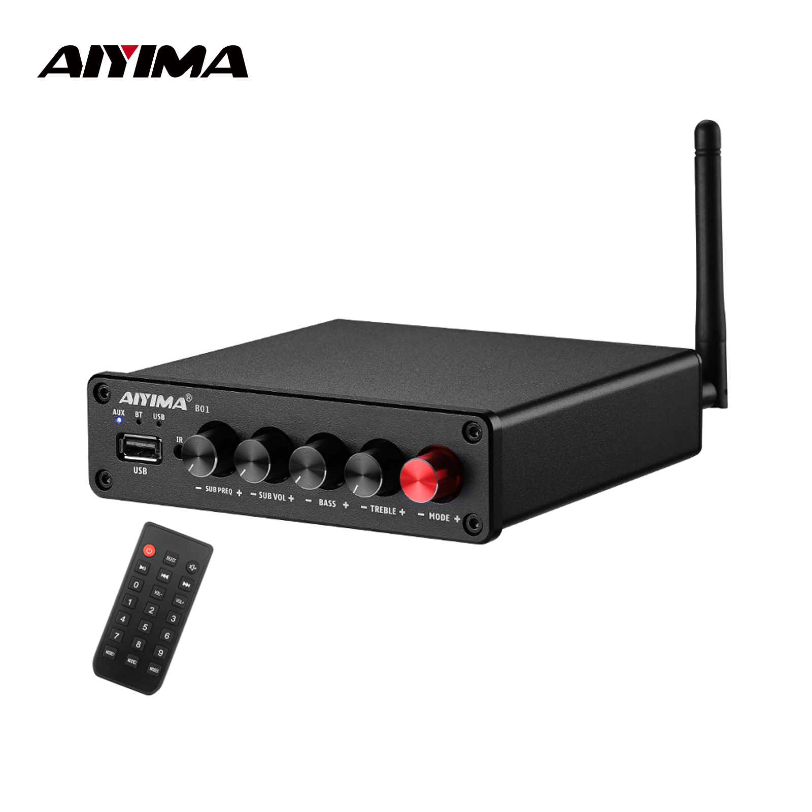 Amplificateur de puissance Bluetooth AIYIMA B01 2.1, amplificateur de son, amplificateur audio domestique, amplificateur de subwoofer A03 TPA3116 50Wx2+100W