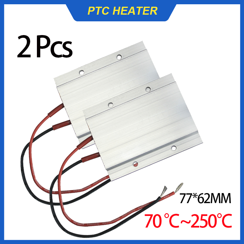2Pcs 12V~220V Thermostatic Ceramic PTC Heating Plate Assemble LED Lamp Beads Heater Element Desoldering Station 77x62mm