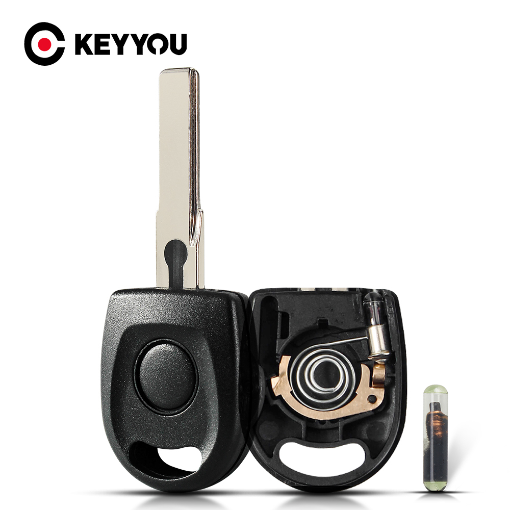 KEYYOU для VW Polo Golf для SEAT Ibiza Leon для SKODA Octavia чехол для автомобильного ключа ID48 чип без аккумулятора необрезанный лезвие HU66