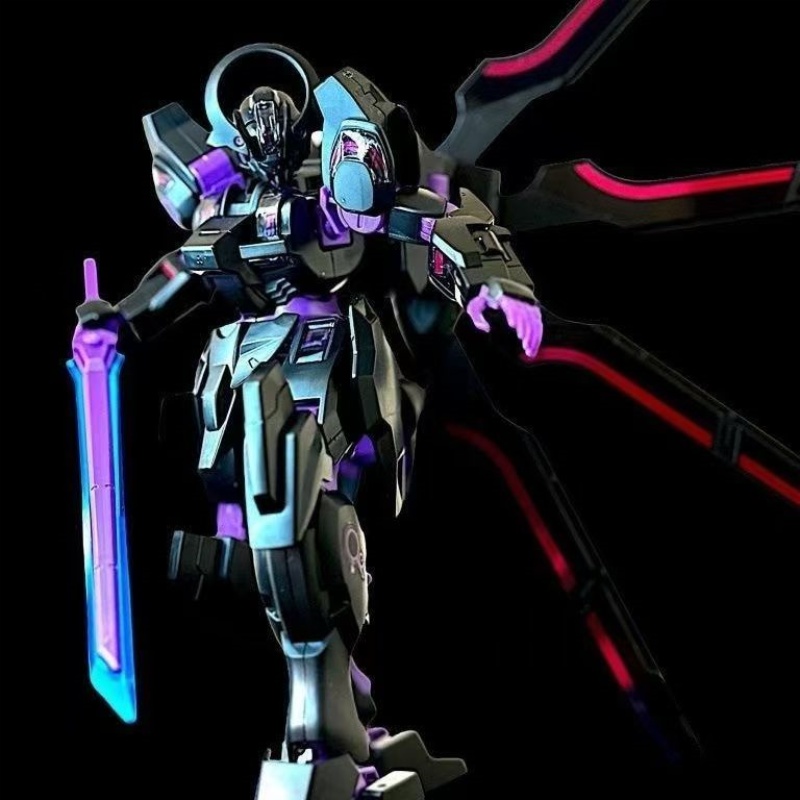 Schwarzette Neon Purple MDX-0003 HG 1/144 Montieren Sie das Modell Actionfiguren Desktop-Dekoration Kinderspielzeug Geschenk Sammlerstück