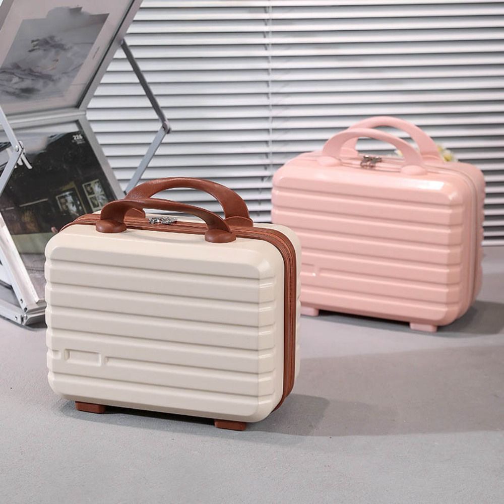 Mini maleta de viaje de 14 pulgadas, caja de cosméticos, organizador de equipaje de mano, estuche de maquillaje, caja pequeña con contraseña, estuche de embarque