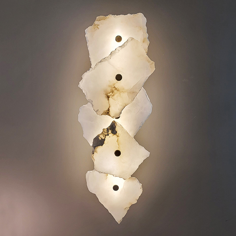 Đá Cẩm Thạch Tự Nhiên Đèn LED Dán Tường Đồng Sang Trọng Mới Lạ Chiếu Sáng Sconce Cho Phòng Ngủ Sống Phòng Ăn Treo Tường Trang Trí Nghệ Thuật Hiện Đại Thiết Kế