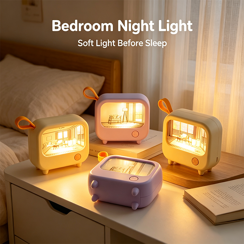 TV Schilderen Nachtlampje Led Schattig Kind Leren Tafellamp Kamer Woondecoratie Sfeerverlichting Mini Desktop Verjaardagscadeau