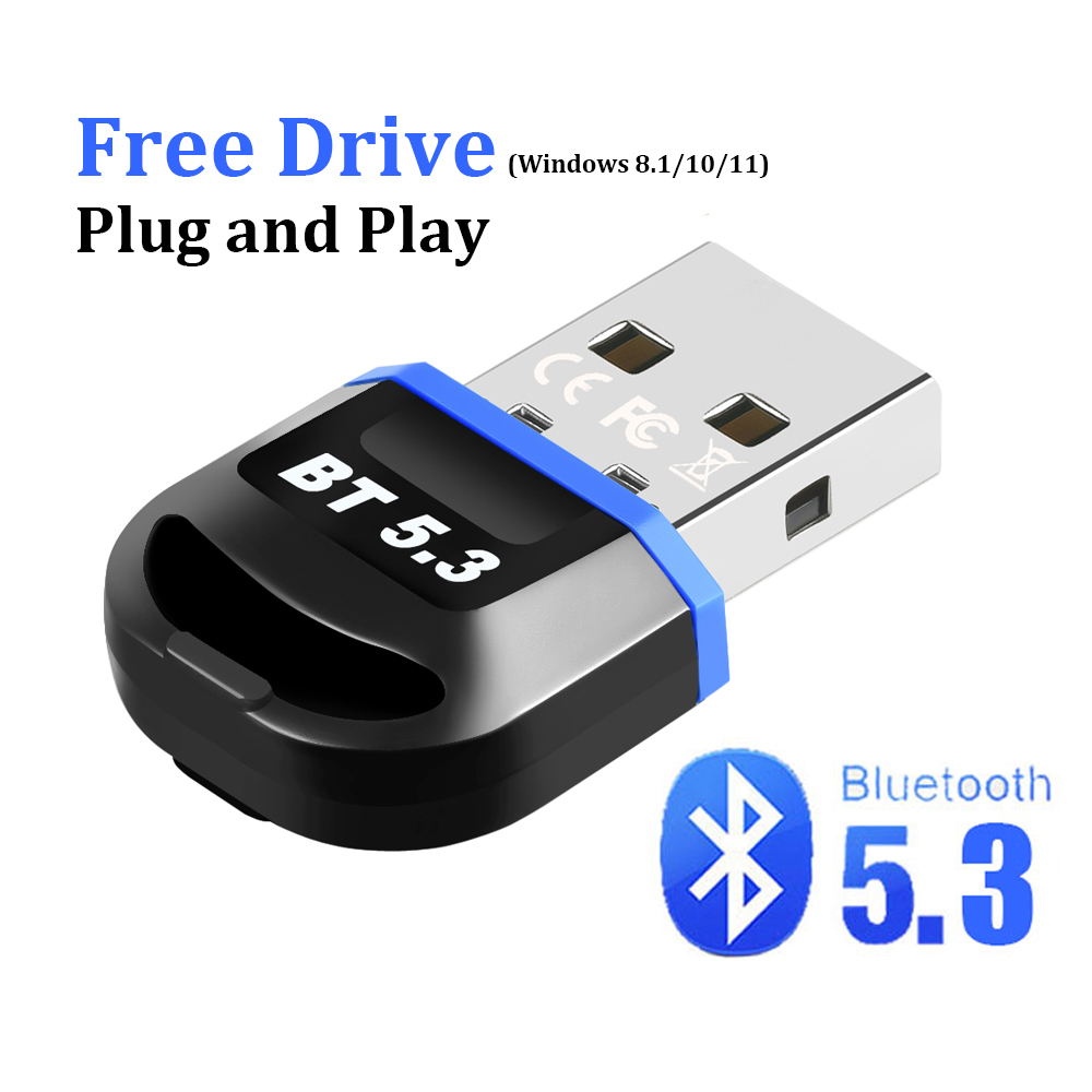 ブルートゥース5.3付きUSBアダプター,スピーカー,マウス,キーボード,音楽送信用のBluetooth 5.0レシーバー