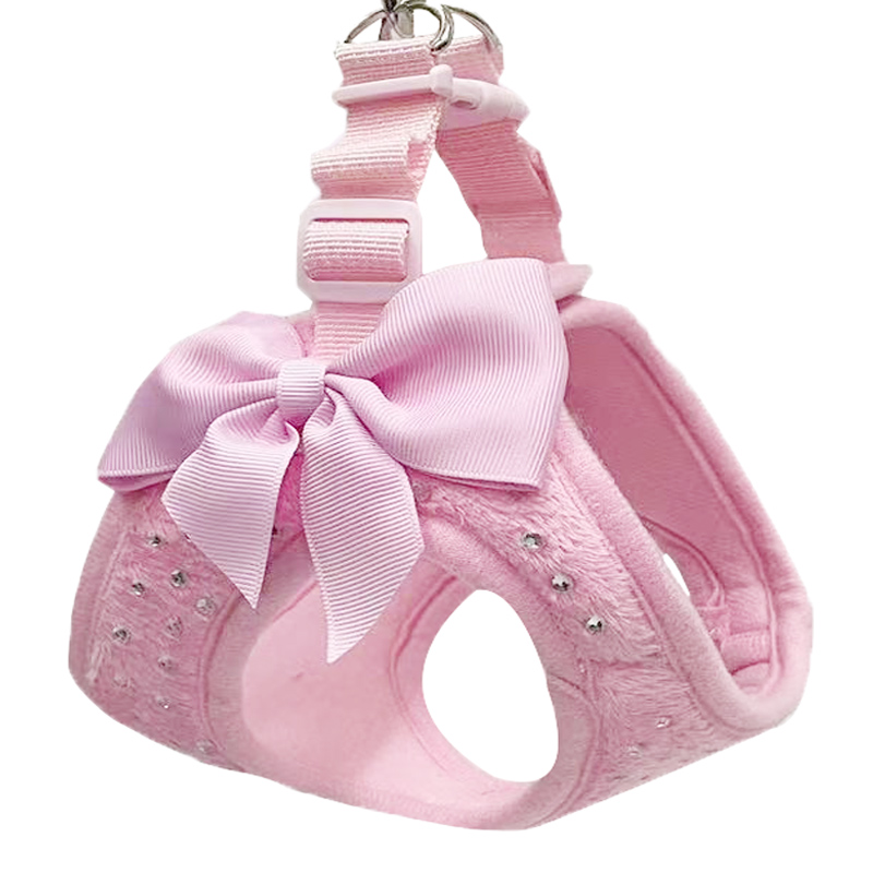 Petit diamant décoration doux respirant chien poitrine harnais gilet harnais pour chiens animaux collier animaux poitrine sangle laisse trois tailles