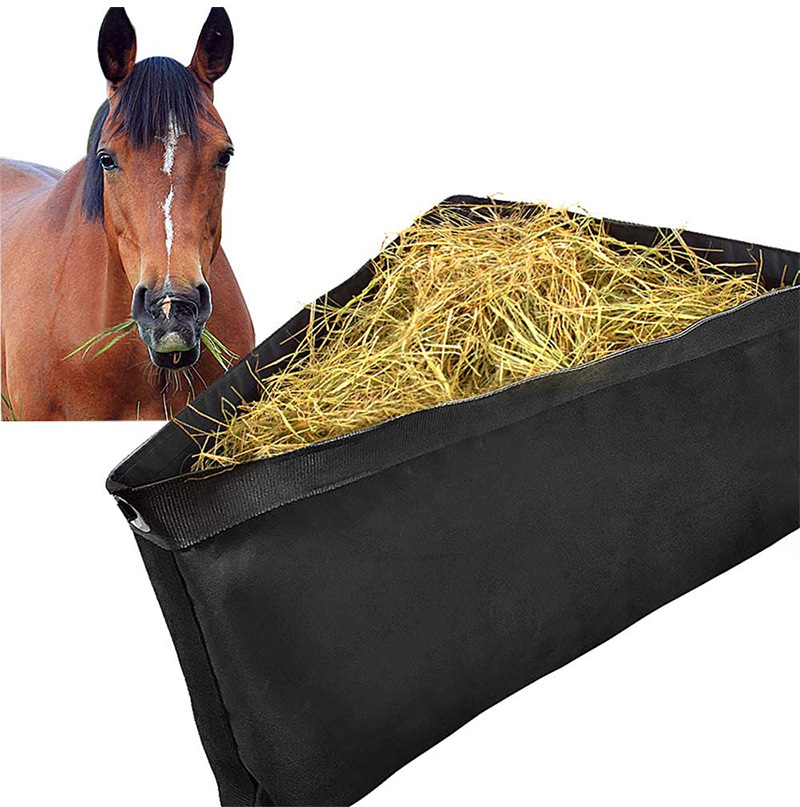 Pferd Heu beutel Fütterung beutel Pferd Dreieck Feeder mit atmungsaktiven Netz beuteln Fütterung Pferd Heu beutel große Fütterung beutel Pferd Ausrüstung