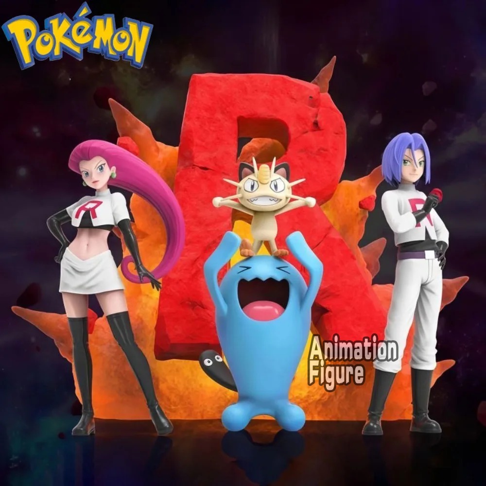 3-11 cm Anime Pokemon Figuur Rocket Team Actiefiguren Pvc Standbeeld Desktop Ornamen Collectie Model Speelgoed Geschenken