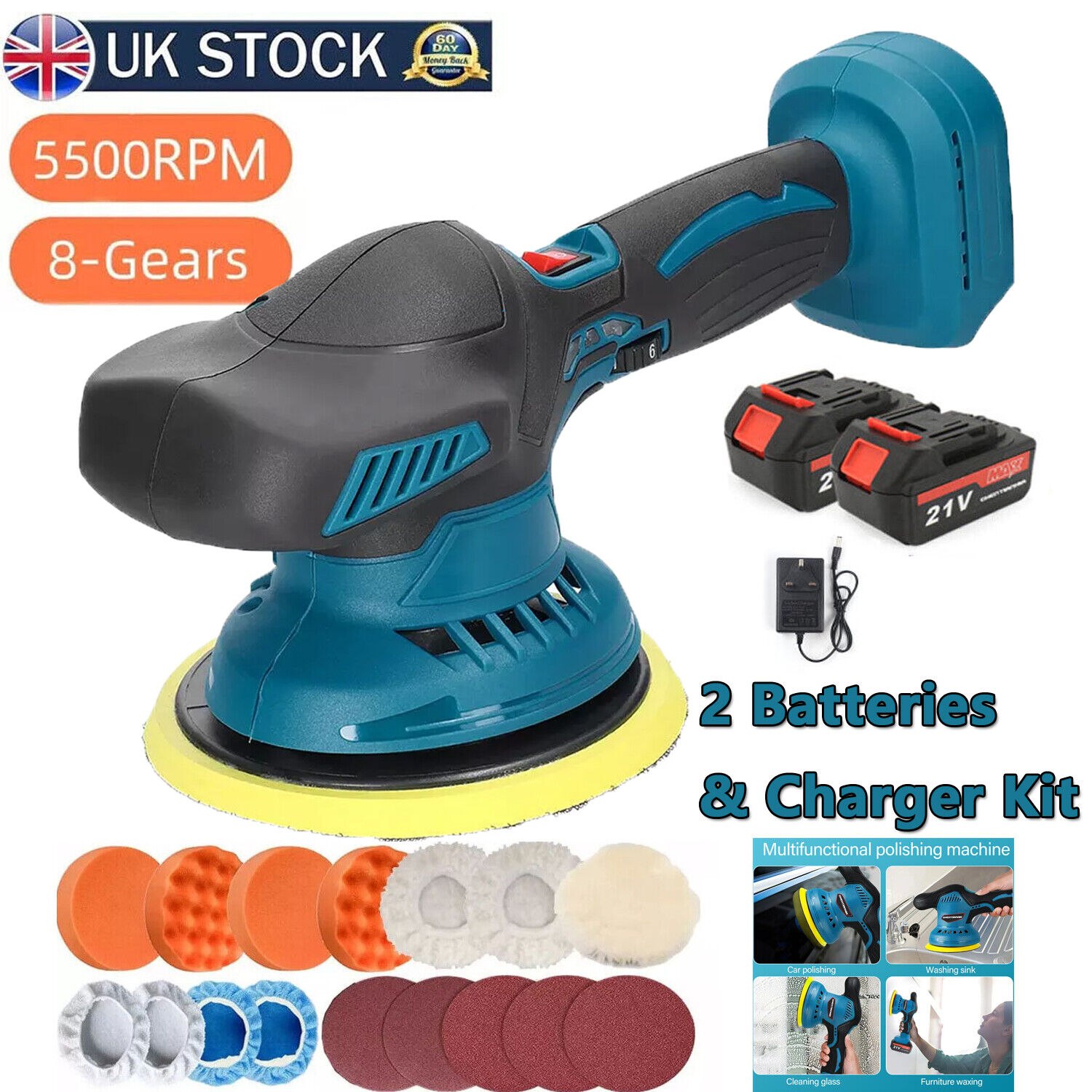 Для Makita 18V 6 "беспроводная роторная автомобильная полировальная машина буферная шлифовальная машина полировальная машина