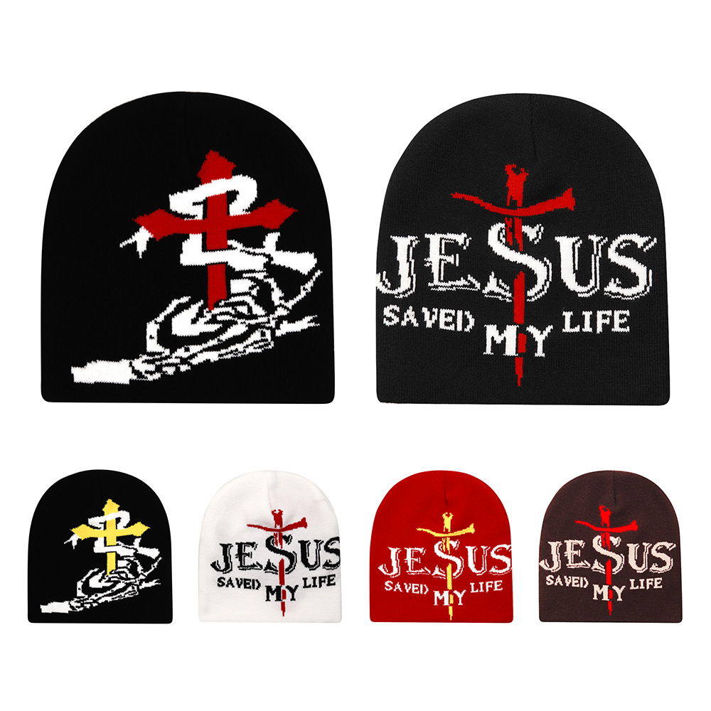 Fashion Letter Print Unisex Y2k Beanie Hat Winter Autumn Street Men Women Quality Knitted Hat Cycling Skiing Cap Couple Festival