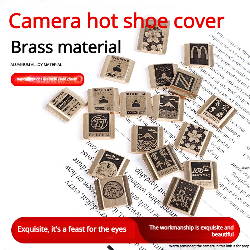Metal Camera Hot Shoe Cover Compatible with Canon Fuji Nikon Photography Decorative Accessories