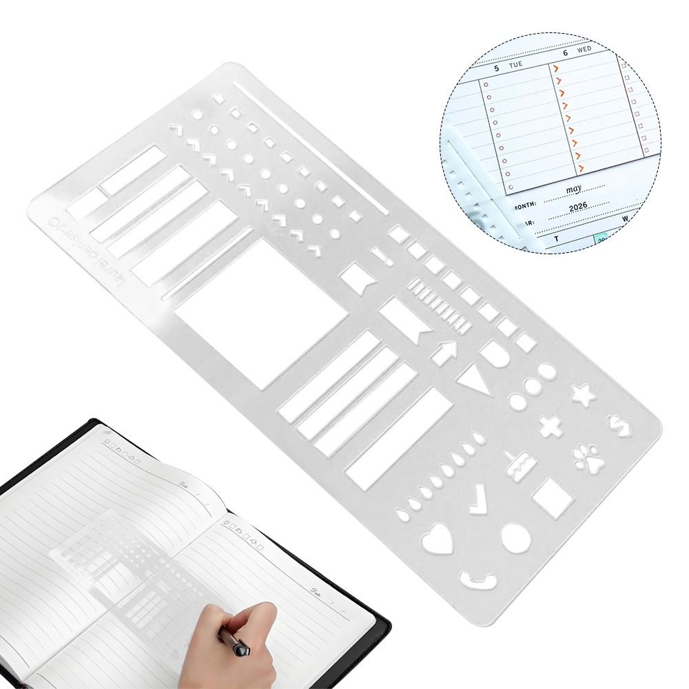 Manual Templates for Planning Calendar Reusable Dot Grid Log Planning Template Transparent Handmade Flexible Record Template