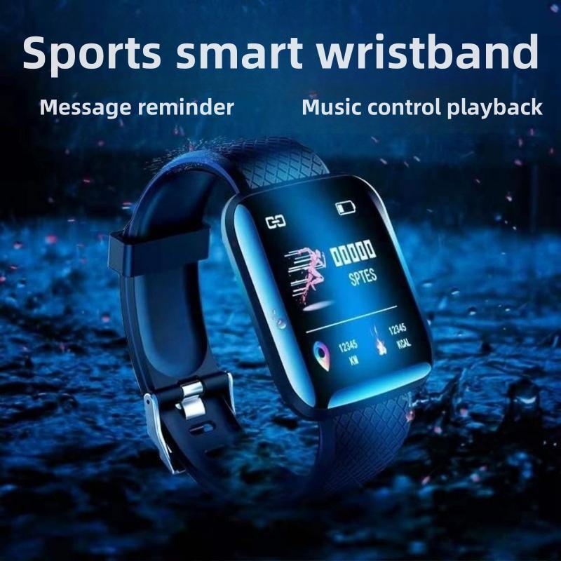 Smartwatch, Sport, Fitness, Armband, Steuerung, Musik, Nachricht, Anzeige, Schrittzähler, Bluetooth, Verbindung, Smartwatch 116, Wecker, Wetter