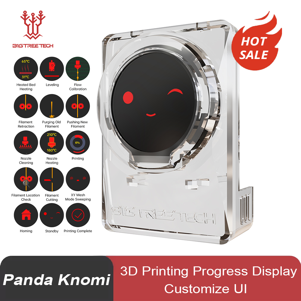 BIGTREETECH Panda Knomi affichage du progrès d'impression 3D pour BambuLab A1 X1 P1 état d'imprimante mises à jour en temps réel personnaliser UI OTA UPD