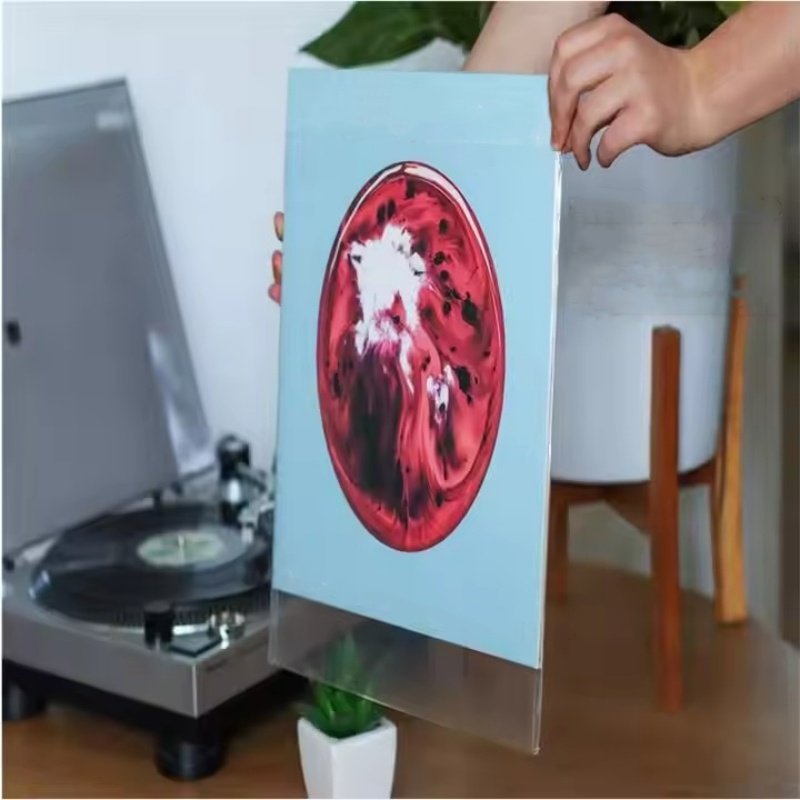 25 peças 12 Polegada mangas externas de registro de vinil premium 33t, lp de armazenamento protetor & capa de álbum, design de aba sem vedação para fácil acesso