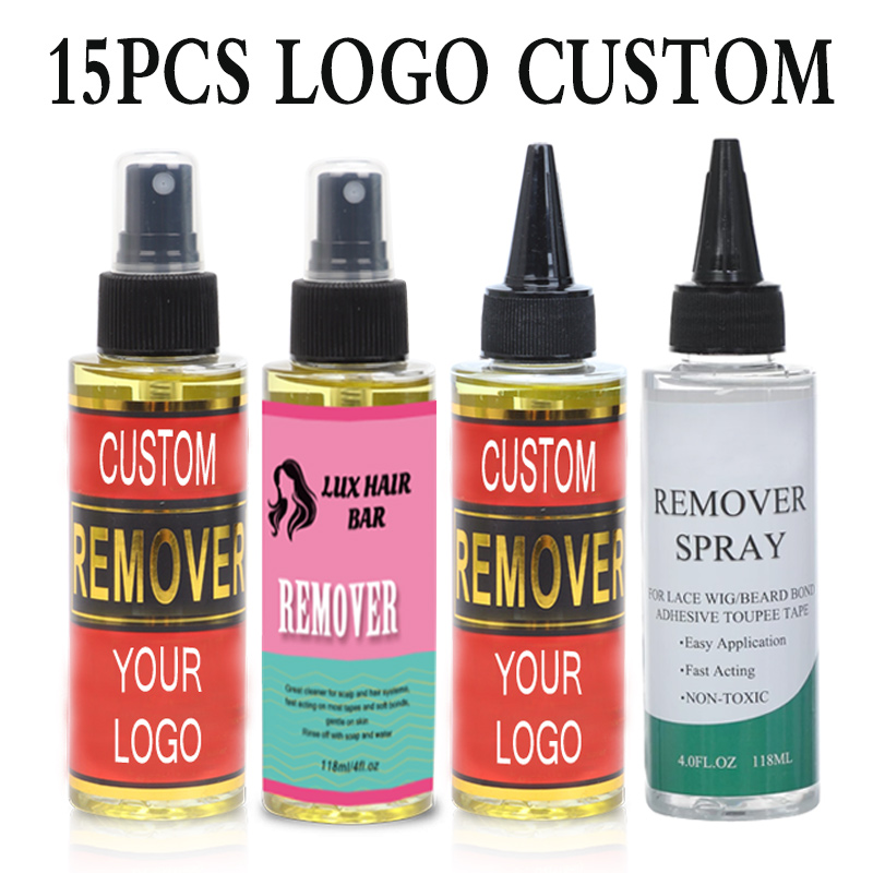 Ultra Glue Remover For Toupee Human Hair Wigs Logo Customize 15Pcs Solvent Glue Remover Ahensive Glue Remover Spray