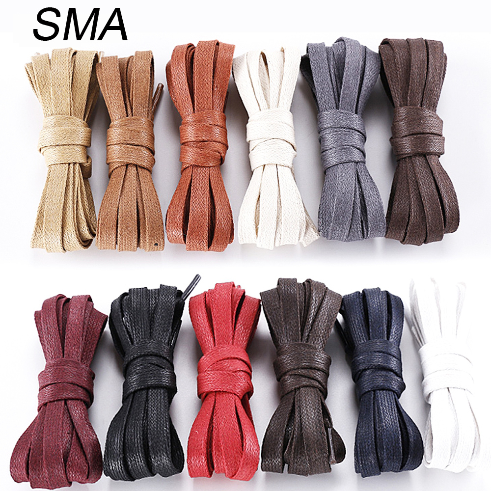 1 คู่ Shoelaces 0.8 ซม.ผ้าฝ้ายกว้างแบนกันน้ํารองเท้า Laces รองเท้า Unisex รองเท้าผ้าใบลําลองเชือกผูกรองเท้าหนังรองเท้าลูกไม้