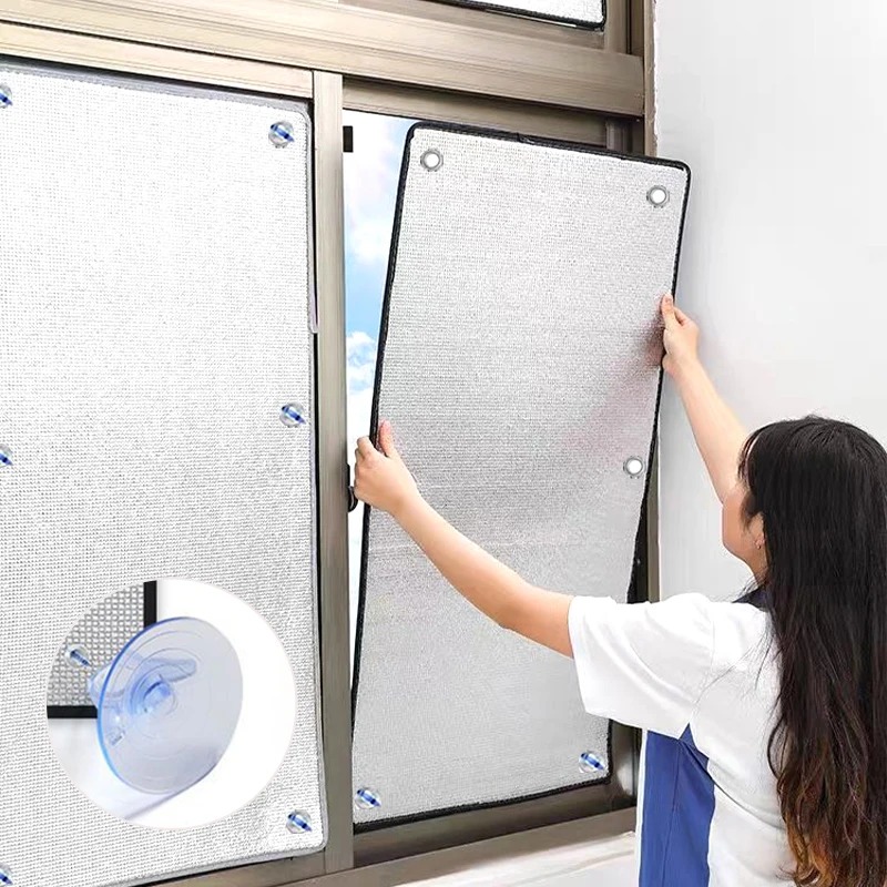 1PC Window Sun Shade Film Home Sunshade Protector Pad Aluminum Foil Anti-UV Insulation Film Window Privacy Film Sunshade