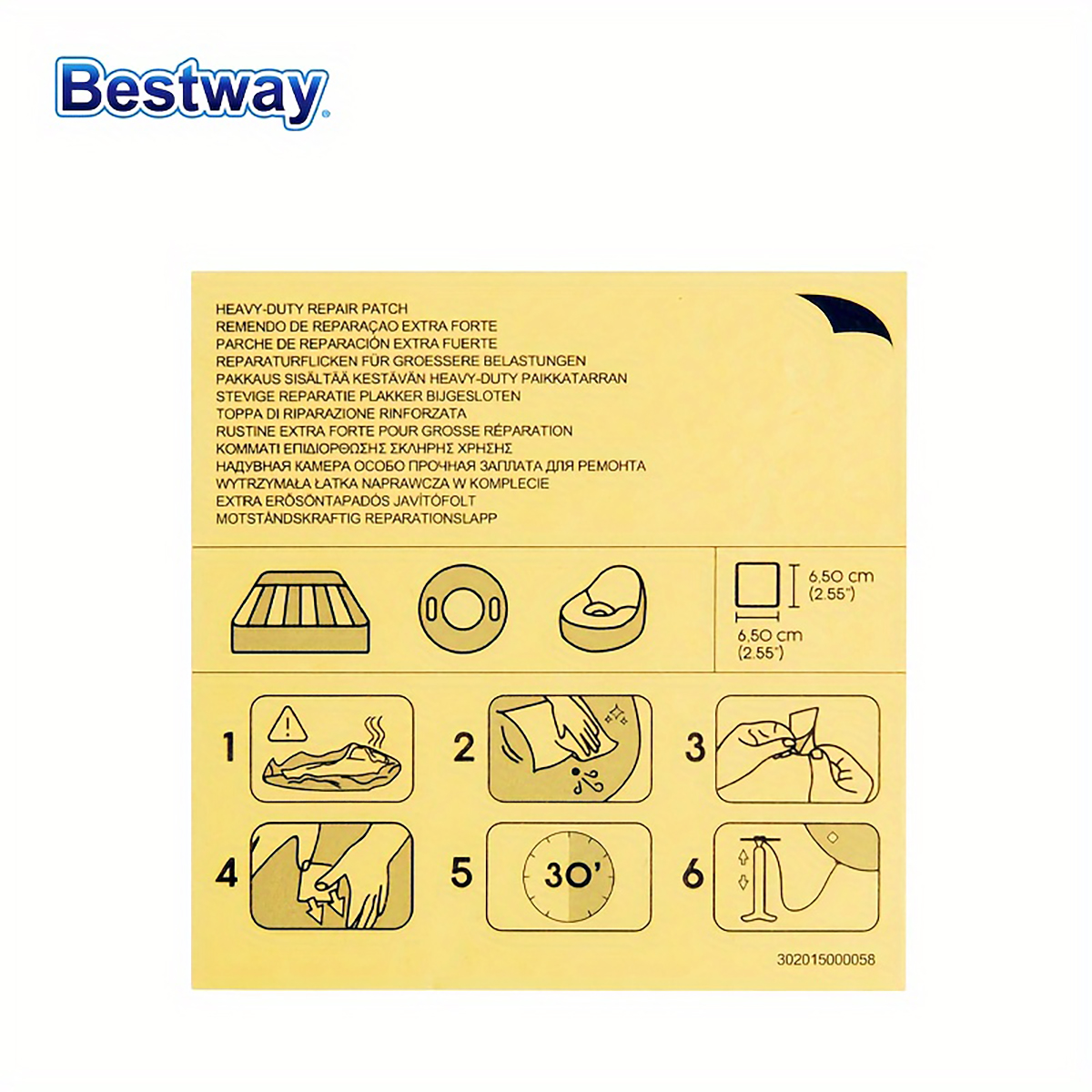 Bestway62068แผ่นกาวสำหรับซ่อมใต้น้ำ10ชิ้นชุดซ่อมแผ่นปะสระว่ายน้ำแผ่นซ่อมรอยรั่วสำหรับสระน้ำ