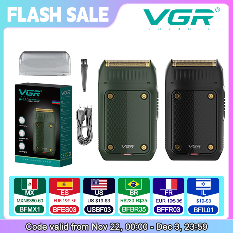 VGR V-353 Rasoio Rasoio professionale Macchina da barba elettrica Barba portatile Trimmer Rasoio ricaricabile Mini rasoio per uomo