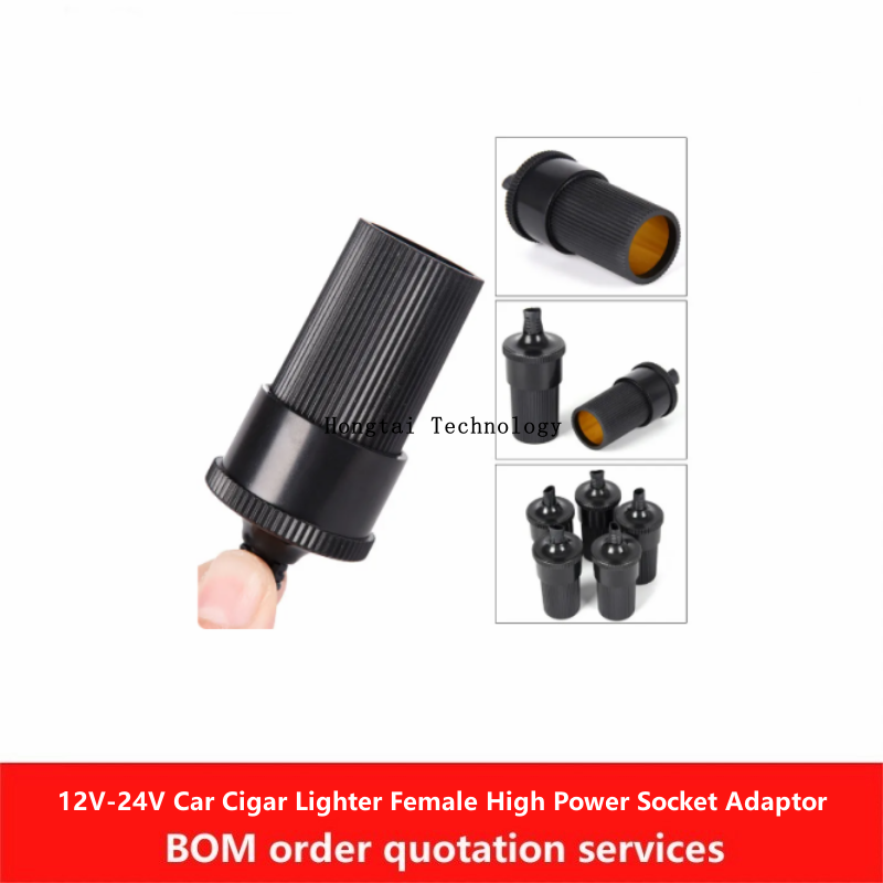 12 V-24 V Auto Vrachtwagen Aansteker Vrouwelijke Socket High Power Voor Opblaasbare Pomp Stofzuiger Inline Socket adapter