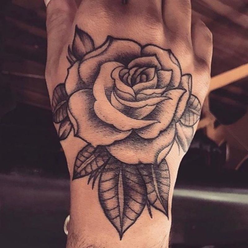 1 Cái Tay Hoa Hoa Hồng Giả Hình Xăm Dán Chống Thấm Nước Tạm Thời Tatto Nghệ Thuật Thân Thể Cho Bé Gái Nam Nữ