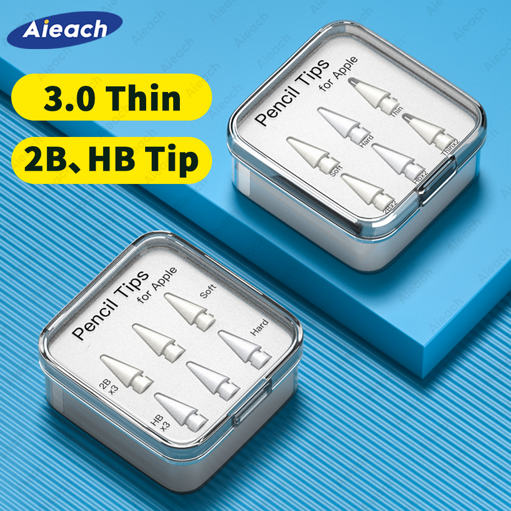 เคล็ดลับดินสอสําหรับ Apple Pencil 1st 2nd Generation Double Layer 2B & HB & Thin Tip สําหรับ Apple Pencil Nib เพียงพอ 4 ปี