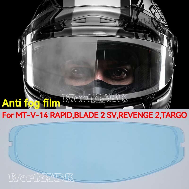 Película antiembaçante para MT-V-14 protetor de capacete para lente de capacete de motocicleta MT para modelo RAPID RAPID PRO BLADE 2 SV REVENGE 2 viseira TARGO