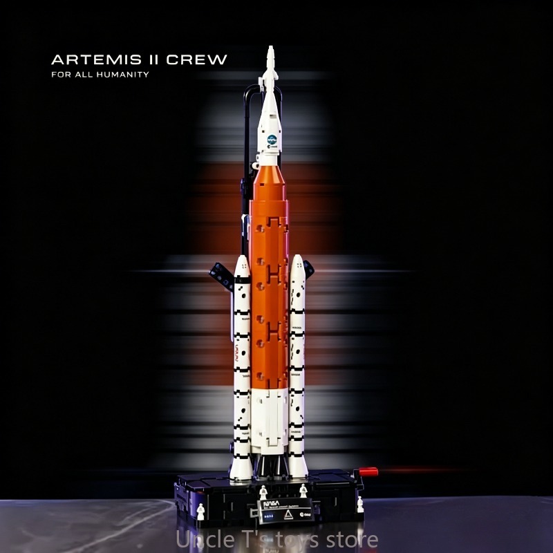 Klocki konstrukcyjne Artemis SLS, 632 elementy, wysokiej jakości zestaw modelarski do eksploracji Księżyca w stylu Sci-Fi dla dorosłych, edukacyjna zabawka konstrukcyjna.