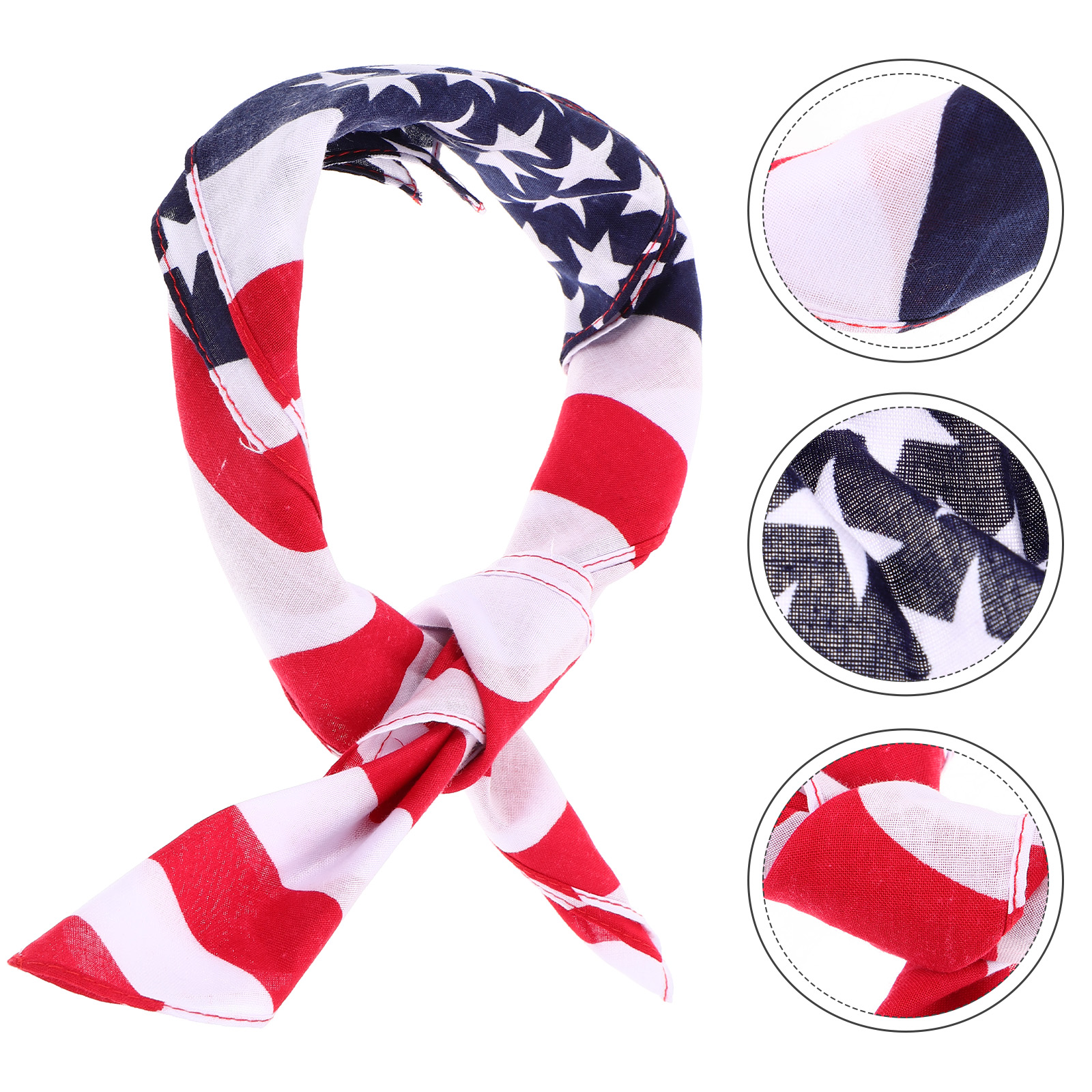 Lenços de algodão quadrados de bolso masculino Tiaras de cetim Bandanas com bandeira americana